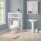 Alaterre Furniture Coventry Over Toilet Open Shelving Unit with Side Shelves, Wall Mounted Cabinet with Open Shelf ANCT745WH - alternate 7